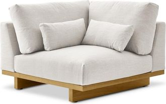 Castlery Performance Fabric Corner Sofa with Removable Covers - Grey, Light Brown | Mori by Castlery