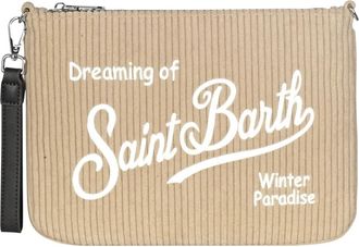 MC2 Saint Barth Pochette Parisienne Corduroy - Dames - Clutches - Beige - ONE Size - Polyester - Tassen