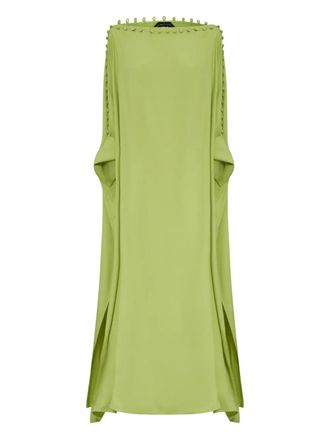 Taller Marmo Asymmetrische tuniek met knoopdetail - Groen