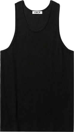 CDLP Geribbelde tanktop - Zwart