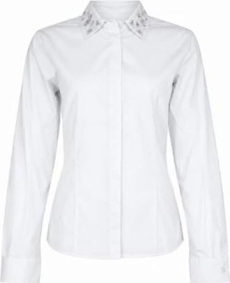 Liu Jo Poplin Shirt with Studs - female - Liu Jo - Shirts - White - XL - Blouses & Shirts