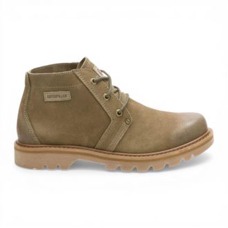 CAT Unisex CAT () Taupe Brown Leather Hiking Mid-Cut Chukka Ankle Boots - Grader Suede - Size EU 42