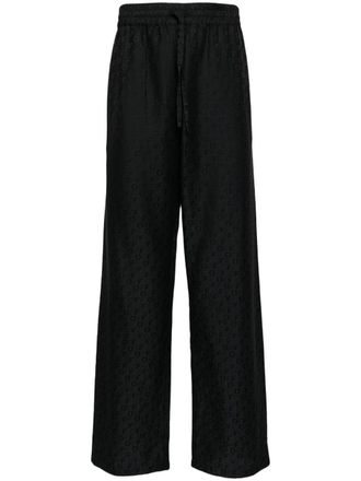 Off-white Broek van katoen-zijde - Zwart