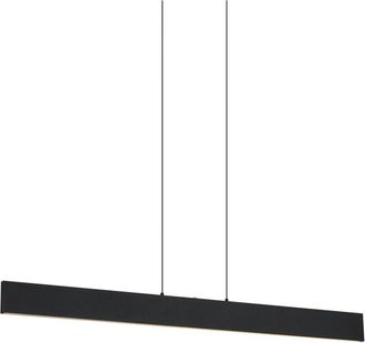 QAZQA Moderno Lámpara colgante moderna negra con led regulable en 3 pasos Easylift - Straight Plástico /Acero Rectangular Incluye led Max. 1 x 16 Watt