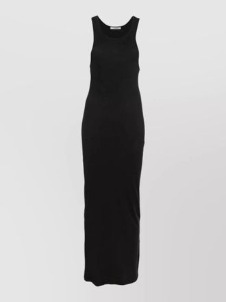 Entire studios sleeveless midi dress round neck slim fit