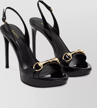 Gucci leather platform sandals