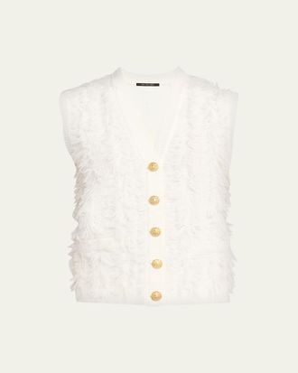 Kobi Halperin Sterling Fringe Knit Sweater Vest