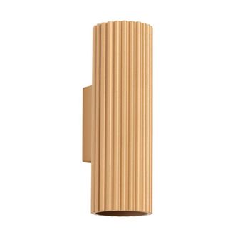 Wonderlamp Aplique de pared de aluminio dorado con 2 luces gu10