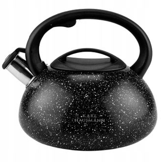 OEM Hervidor De Gas De Acero Con Silbato Y Tapa, 3 Litros, Acero Para Inducci&oacute;n, Color Negro