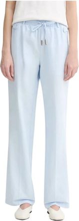 Silvian Heach Blaye Katoenen Broek - Dames - Wijde Broeken - Blauw - XS - Katoen - Broeken