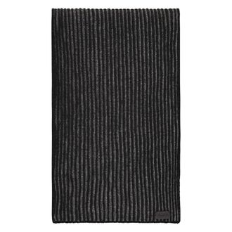 Moorer Winter Scarves, male, Black, Size: ONE SIZE Hobart Ribbed Scarf