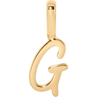 Made by Mary Script Initial Charm Gold Vermeil in Gold Vermeil Initial G at Nordstrom