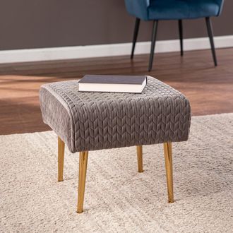 SEI Medlana Woven Upholstered Ottoman