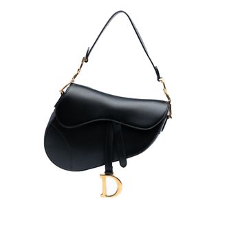Dior Pre-owned Womens Saddle Shoulder Bag Iconic - Black Leather - One Size