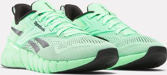 Reebok Trainingsschuh REEBOK NANO GYM, Herren, Gr. 44,5, schwarz, gr&uuml;n glow, Synthetik, Textil, Schuhe Trainingsschuh