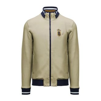 Aeronautica Aeronautica Militare, Bomber Jackets, male, Beige, Size: 4XL Frecce Tricolori Sweatshirt 261Fe2089Uf00674