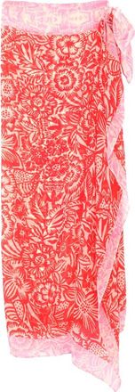 Echo Bay Floral Sarong in Red Clay at Nordstrom