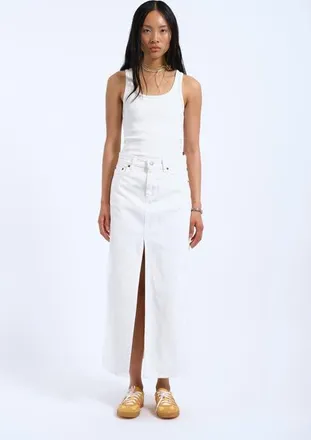 Dr. Denim Myra Skirt in White at Nordstrom, Size X-Large