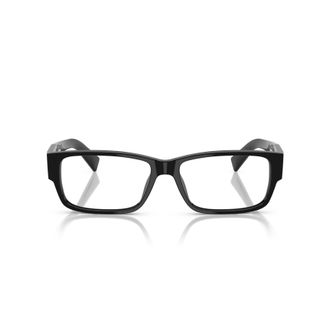 Prada 0pr B09v Glossy Black Acetate Rectangular Sunglasses