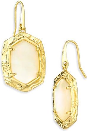 Kendra Scott Daphne Frame Mother of Pearl Drop Earrings in Gold Natural Mother Of Pearl at Nordstrom