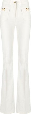 Elisabetta Franchi JEANS IN COTONE AVORIO ELISABETTA FRANCHI