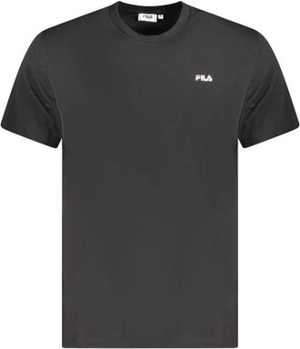 Fila T-shirt met iconisch logo en gedrukte print - Heren - T-shirts - Zwart - S - Katoen - Tops