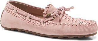 Free People Misty Driving Loafer in Pearl Blush Suede at Nordstrom, Size 7.5
