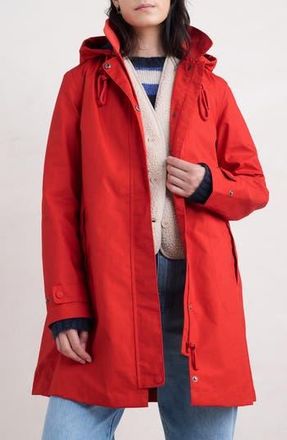 Seasalt Cornwall Cloudburst Waterproof Organic Cotton Coat in Tomato at Nordstrom Rack, Size 8 Us / 12 Uk