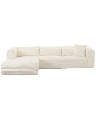 TOV Furniture Tov Furniture Tarra Fluffy Oversized Corduroy Modular Laf Sectional