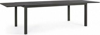 BIZZOTTO Mesa De Exterior Hilde En Aluminio Antracita Extensible 200-300x100x H75 Cm