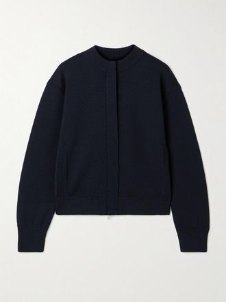 Max Mara Cardigan In Lana Pelago - Blu