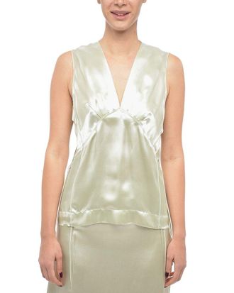 Bottega Veneta Satin Gathered Top