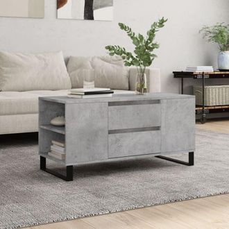 vidaXL Tavolino Salotto Grigio Cemento 102x44,5x50cm Legno Multistrato - Vidaxl