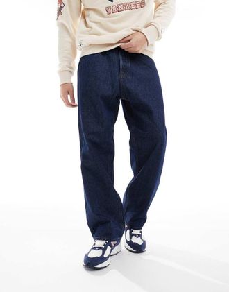 Jack & Jones Alex baggy jeans in dark indigo-Navy