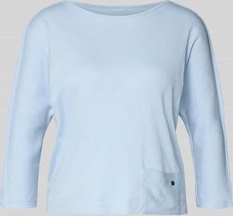 Marc Cain T-Shirt mit U-Boot-Ausschnitt und 3/4-Arm in Hellblau, Gr&ouml;&szlig;e 34