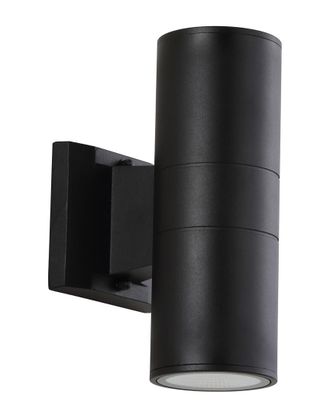 Jonathan Y Designs Jonathan Y Duo 9.75In Cylinder Outdoor Metal Glass Integrated Led Sconce With Uplight