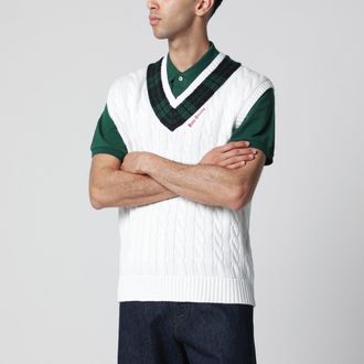 Polo Ralph Lauren Cream cable-knit Relaxed-Fit vest