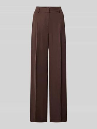 Christian Berg Cocktail Wide Leg Bundfaltenhose mit Ges&auml;&szlig;taschen in Dunkelbraun, Gr&ouml;&szlig;e 32
