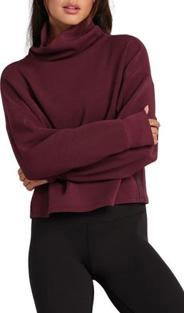 Rhone DreamGlow Mock Neck Top in Bordeaux Red at Nordstrom, Size X-Small