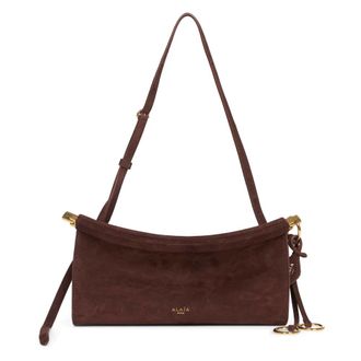 Alaia Shoulder Bags, female, Brown, Size: ONE SIZE Le Click East West Small Bag