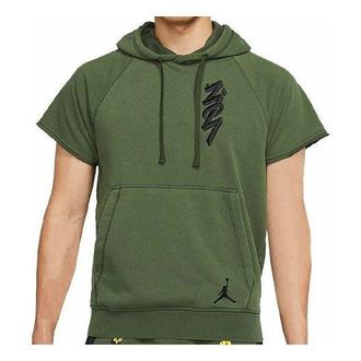 Nike AS M J ZION DF CUTOFF Hoodie CARBON Green DA9843-335