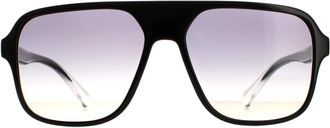 Dolce & Gabbana Square Black Clear Gradient Blue DG6134 Sunglasses
