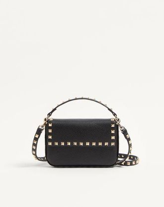 Valentino Garavani Rockstud Grainy Calfskin Pouch Wo