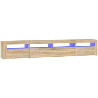 vidaXL Vidaxl - Mueble De Tv Con Luces Led Roble Sonoma 240x35x40 Cm