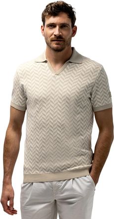 State of Art Korte mouw poloshirt State of Art beige katoen
