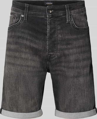 Jack & Jones Jack & Jones Regular Fit Jeansshorts mit Umschlag Modell RICK in Dunkelgrau, Gr&ouml;&szlig;e XXL