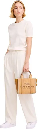 Marc Jacobs Suede Cow Leather Tote Bag - Beige