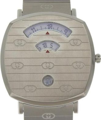 Gucci Pre-owned Grip Stainless Steel Watch - Heren - Vintage Horloges - Grijs - ONE Size - Vintage