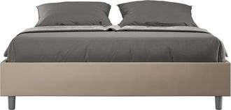 ITYhome Canapé abatible 160x190 cuero sintético gris paloma