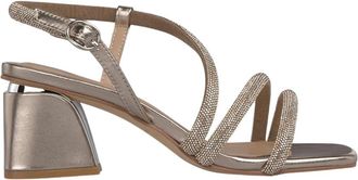 Alma En Pena Sandaal met middenband en sieraden - Dames - Sandalen met hakken - Geel - 38 EU - Schoenen